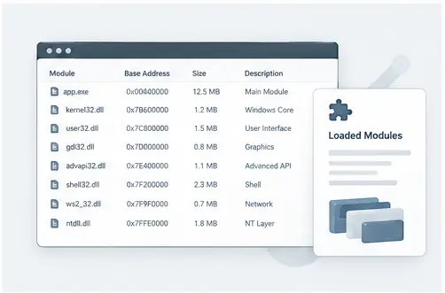 AI-generated illustration for Understanding DLLs and Loaded Modules