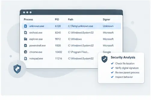 AI-generated illustration for Using Process Details for Security Investigation